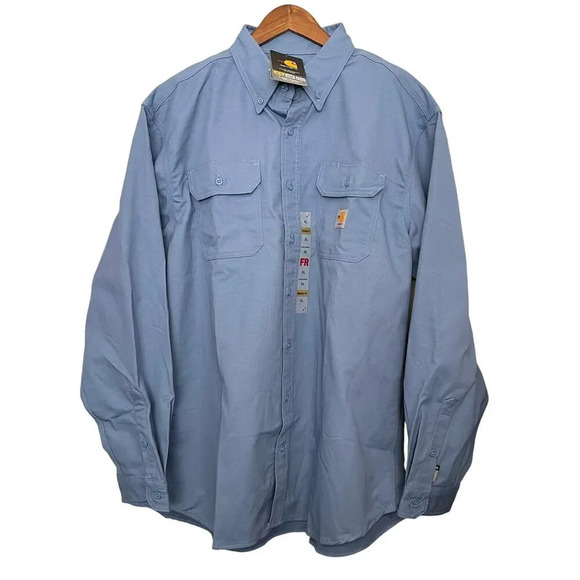 Carhartt Flame-Resistant Classic Twill Shirt FR NFPA 2112/CAT 2 Workwear XL NWT - Picture 1 of 8